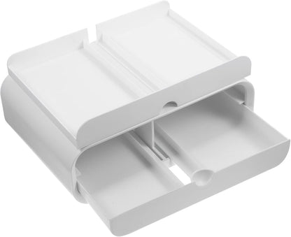 LABRIMP Height Monitor Stand with Drawer Ergonomic Riser for Laptop Desktop Space Saving Design for Office and Home Use Laptop Stand for Organized Workspace