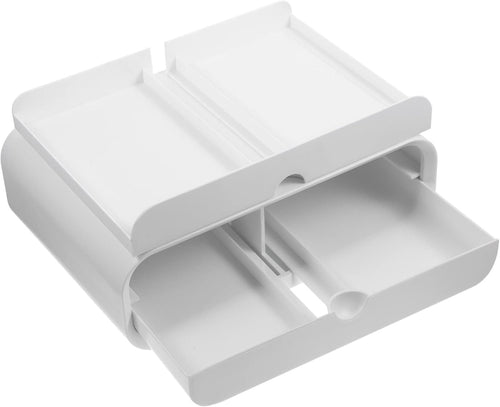 LABRIMP Height Monitor Stand with Drawer Ergonomic Riser for Laptop Desktop Space Saving Design for Office and Home Use Laptop Stand for Organized Workspace
