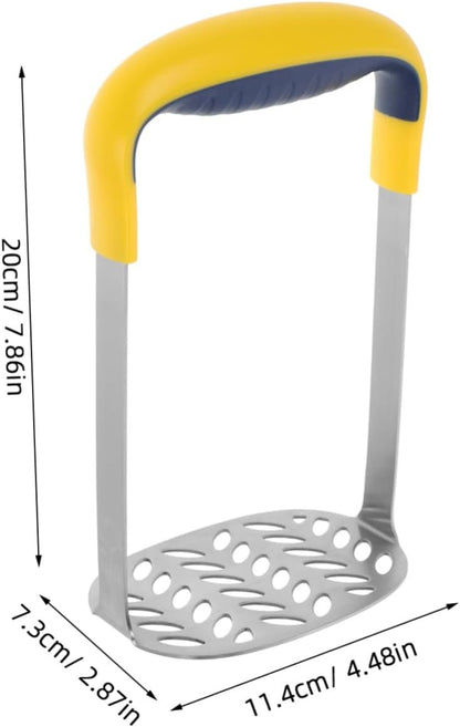 CHICAMPERA Handheld Potato Ricer Heavy Duty Stainless Steel Masher for Effortless Mashing of Potatoes Pumpkins Fruits Kitchen Tool for Healthy Foods and Prep