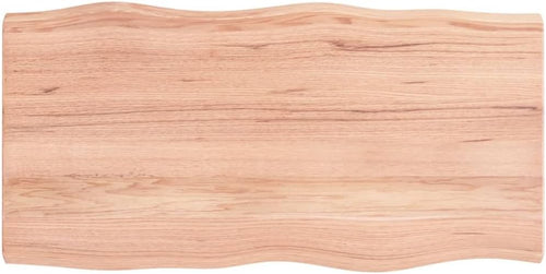Eleganz Solid Wood Table Top 100 x 50 x (2 – 4) cm Treated Live Edge – Durable & Eco-Friendly for Dining, Kitchen, or Office – Handmade Natural Beauty