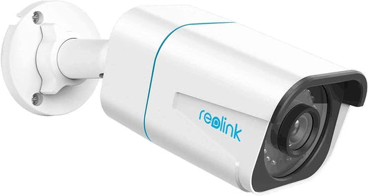 Reolink 4K Outdoor Security Camera, Smart Human/Vehicle Detection Work with Google Assistant PoE IP Cam, 256GB microSD Storage for 24/7 Recording(not Included), RLC-810A