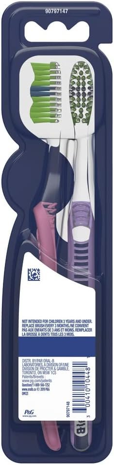 Oral-B Indicator Colour Collection Toothbrush, Medium, 2 Count (packaging may vary)