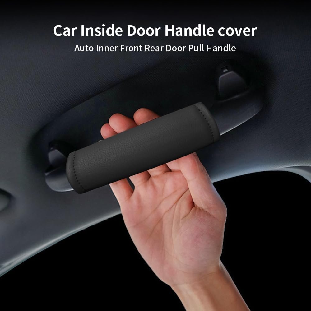 4PCS Car Grab Handle Cover, Universal Car Interior Door Handle Protector Door Pull Handle Protector Car Inner Accessories for SUV Truck