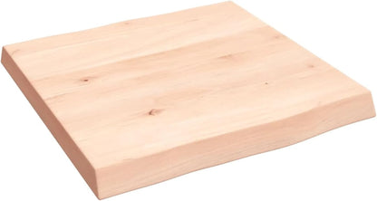 40 x 40 x 4 cm Solid Oak Tabletop - Unfinished Wood Replacement Top for Coffee Table, Kitchen Table, Dining Table, Desk, Countertop - Versatile Furniture Upgrade