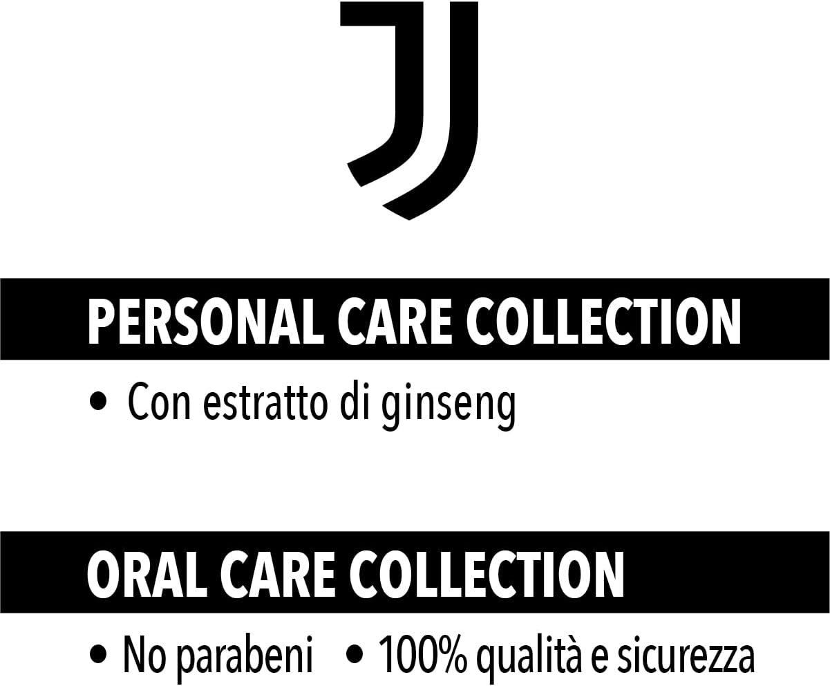 Naturaverde | Kids Football Team Juventus Oral Care Kit, Manual Toothbrush with Medium Bristles, Mint Toothpaste 75 ml, Cup with Logo and Case with Logo