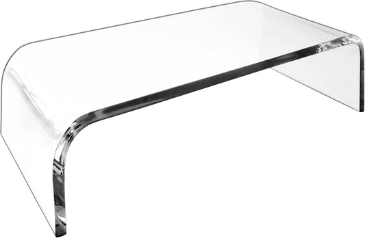 AMT Premium Acrylic Clear Monitor Stand - Laptop/PC/Multimedia Riser for Home Office