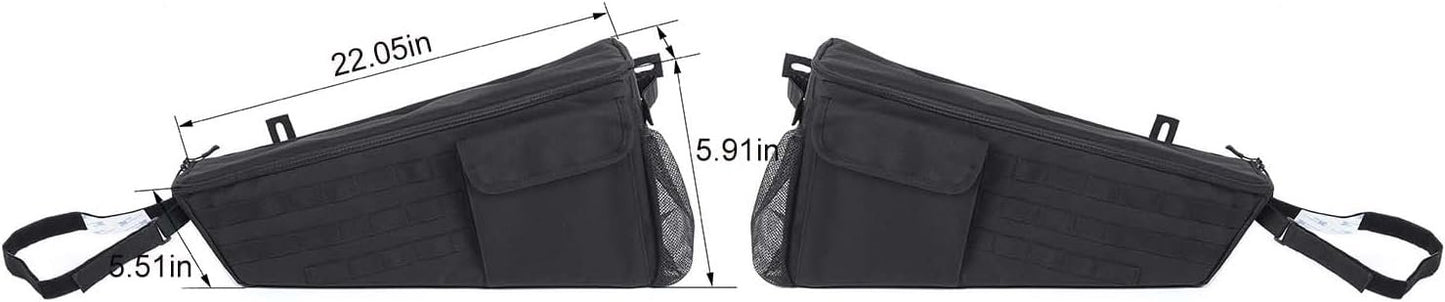 RT-TCZ Rear Trunk Organizer 2PCS,Storage Bag Accessories for Jeep Wrangler JL 2 Door 2018-2023