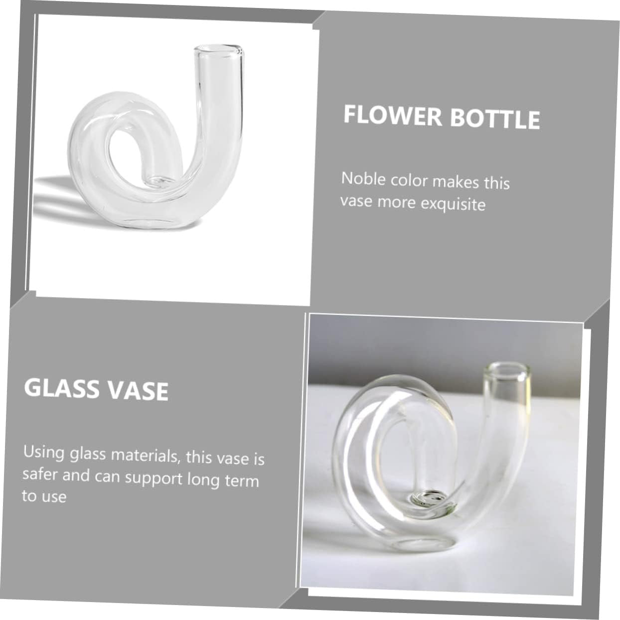 BESTOYARD Crystal Decor Vase Clear Vase Decor Plants Gadgets Home Objects Home Vase Plant Pot Dried Flower Pots Glass