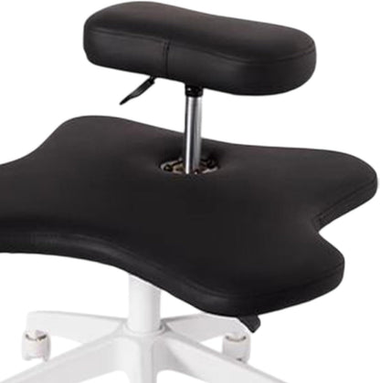 ＫＬＫＣＭＳ Cross Legged Chair, Kneeling Chair, Ergonomic Gaming Chair, Swivel Computer Task Chair Meditation Chair with Wheels, Black