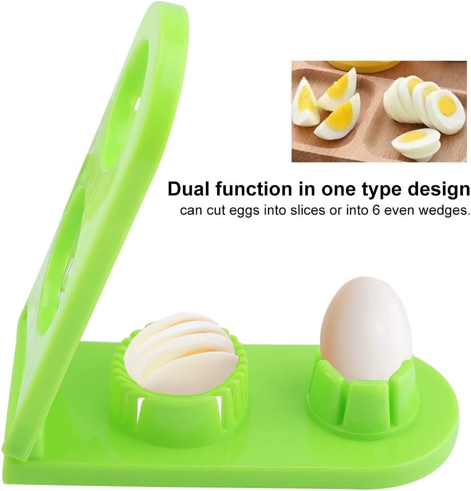 Affettatrice per uova A doppia funzione Taglierina per verdure Gadget da cucina per utensili da cucina domestici Affettatrice per fragole Affettatrice per uova sode (Grün)
