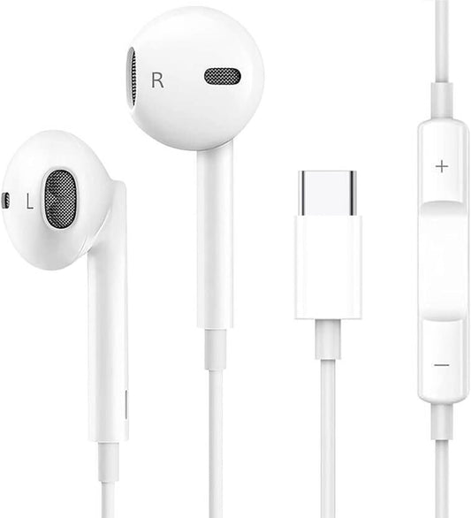 USB C Headphones Earbuds for iPhone 16, Type C Earbuds Wired Earphones (Microphone & Remote Control) Noise Cancelling for iPhone 15 Pro max, lPad Pro, Galaxy S23/S22/S21/S20/Ultra Note10/20, Pixel