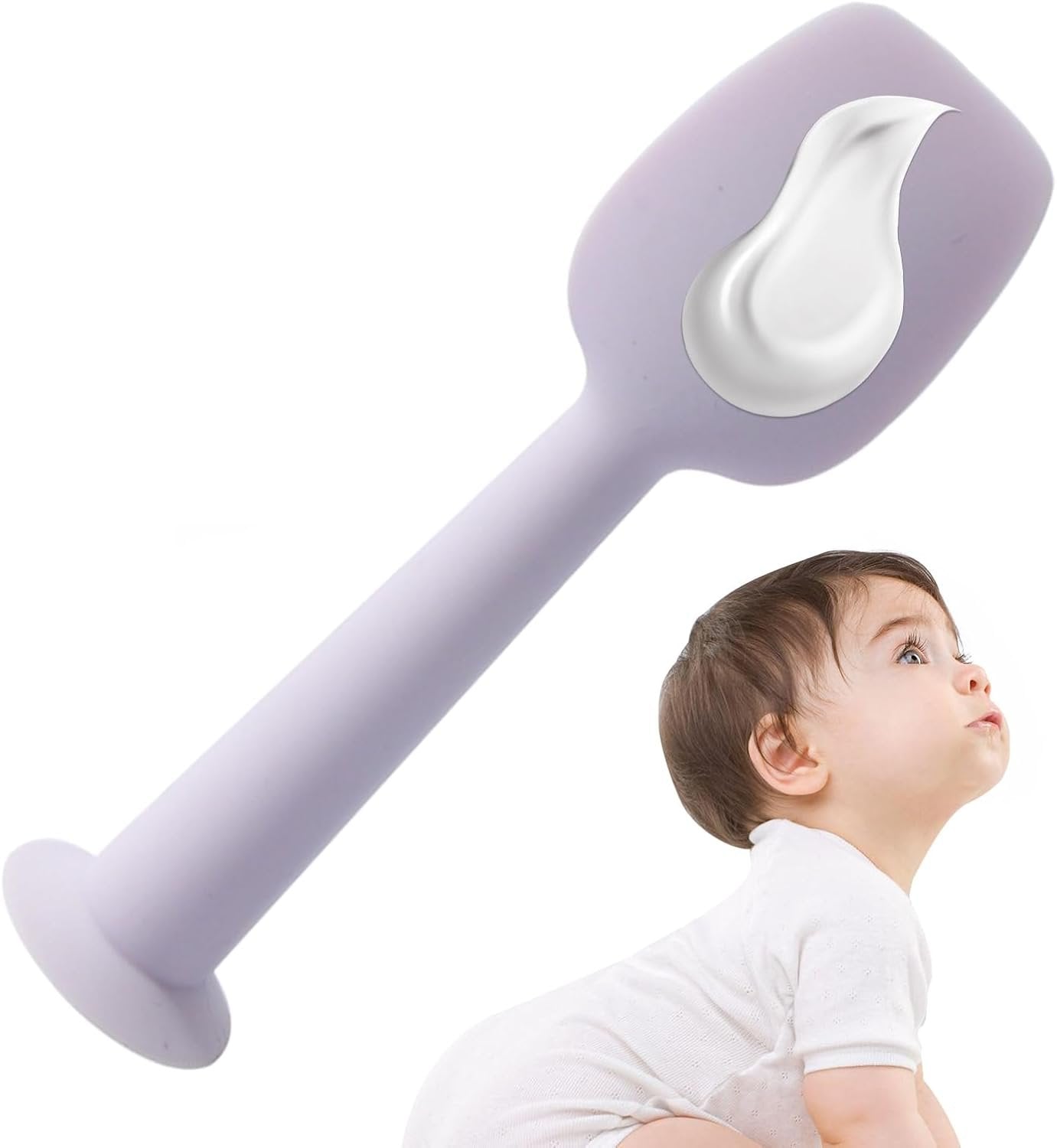 Baby Butt Spatula | Diaper Cream Applicator Spatula | Silicone Soft Balm Tool For Rash Care And Butt Cleaning Bath Cheeks Wipe Application