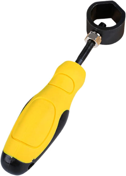 Metal Stamping Tools, Steel Stamp Holder, Safety Grip Leather Puncher, Yellow Rubber Handle for Secure Marking, Crafting Engraving Workshop Use, Long Lasting Decor