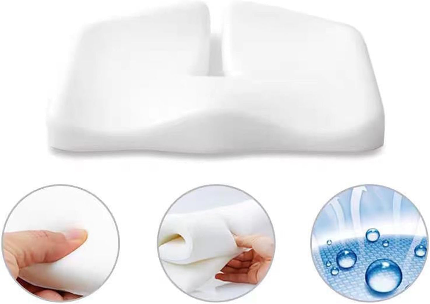 Nordic Comforts Seat & Lumbar Cushion,Ergonomic Seat Cushion with Memory Foam for Car Seat Driver, Office Chair (A)