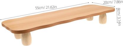 BELLIFFY Computer Monitor Stand Riser Wooden Desk Shelf Organizer with Storage for Enhanced Workspace Organization Reduces Eye Strain Strong and Stable Design for