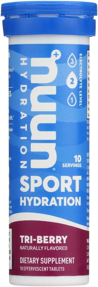 nuun Hydration Tri-Berry Electrolyte Enhanced Drink Tabs (6-Pack of 10 Tablets)