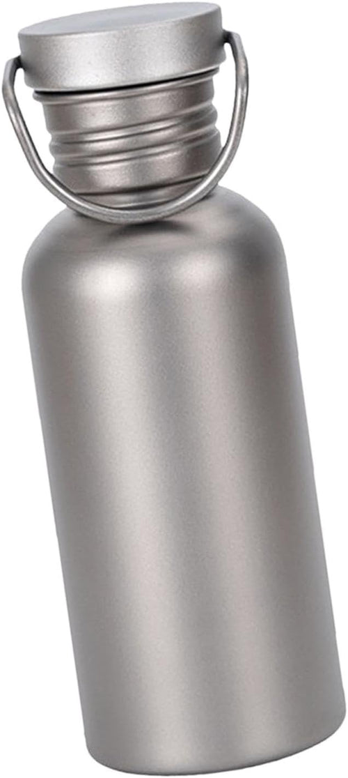 Titanium Water Bottle - Stainless Steel Water Bottle | Water Bottle in Titanium, Leak Proof Cycling Drinkware, Titanium Hydration Water Bottle for Outdoor Activities, Hiking, Camping, Travelling