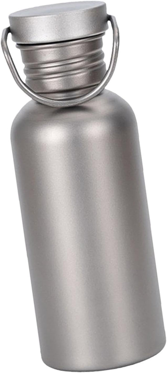 Titanium Water Bottle - Stainless Steel Water Bottle | Water Bottle in Titanium, Leak Proof Cycling Drinkware, Titanium Hydration Water Bottle for Outdoor Activities, Hiking, Camping, Travelling
