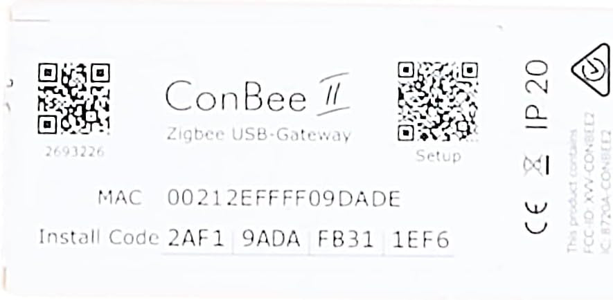 Phoscon ConBee II - Universal Zigbee 3.0 USB Gateway, incl. deCONZ & Phoscon App, Home Automation, Home Assistant, ioBroker, Zigbee2MQTT