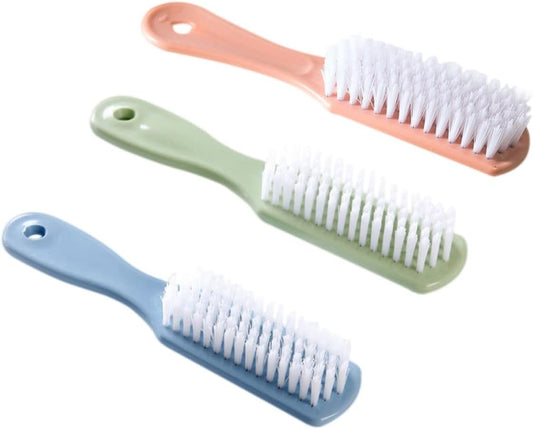 Veemoon 3Pcs Multifunctional Cleaning Brush Long Handled Shoe and Clothes Detailing Tool Durable Bristles for Dirt Removal for Home Office and Travel Use
