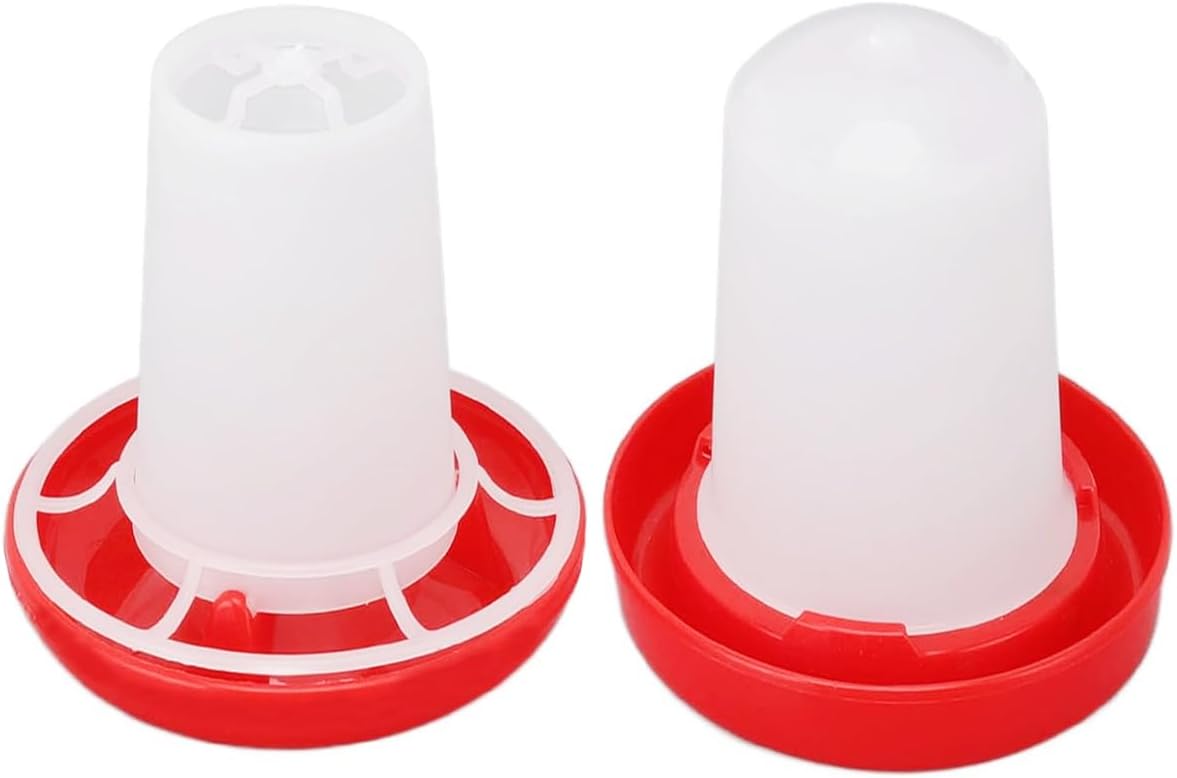 Hsenli Automatic Chicken Feeder and Chicken Waterer Kit,160g Chick Feeder and 160mL Chick Waterer,Chicken Water Dispenser,Chicken Drinker,Easy Clean Plastic Feeding and Watering Feeder for Chicks
