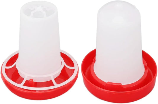 Hsenli Automatic Chicken Feeder and Chicken Waterer Kit,160g Chick Feeder and 160mL Chick Waterer,Chicken Water Dispenser,Chicken Drinker,Easy Clean Plastic Feeding and Watering Feeder for Chicks