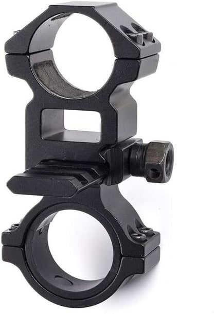 Weltool PM23 Flashlight Mount 1-inch / 30mm Riflescope Rings Barrel Clamp Mount with Picatinny Rail for Magnifiers, IR Flashlights,aim and Night Sight, Tactical Light (Heighten Space)