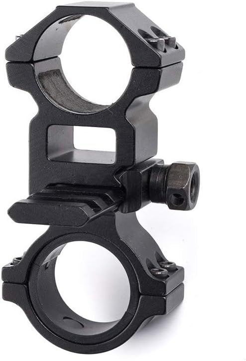 Weltool PM23 Flashlight Mount 1-inch / 30mm Riflescope Rings Barrel Clamp Mount with Picatinny Rail for Magnifiers, IR Flashlights,aim and Night Sight, Tactical Light (Heighten Space)