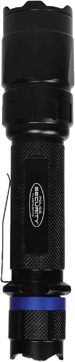 Police Security Trac Tact 2AA Flashlight LED - 280 Lumen - Tactical - Red Night Vision - Violet Blood Tracking - Weather Resistant - High/Low/Flash/Violet/Red