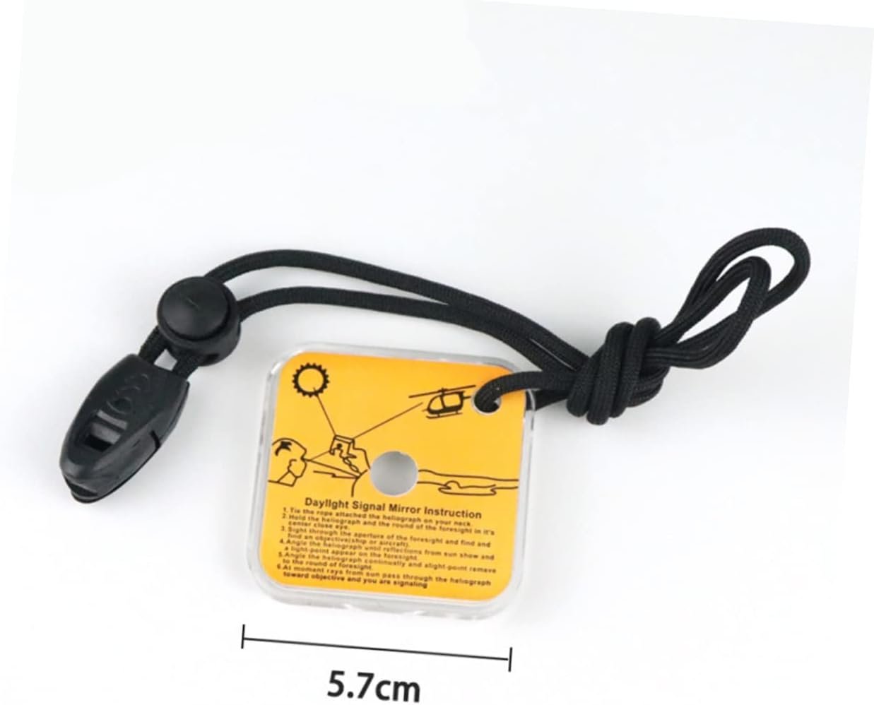 Toyvian Daylight Signal Mirror Outdoor Emergency Retroreflector for Survival Accurate Long Distance