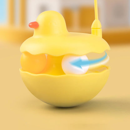 Wrohto Cat Toys, Interactive Kitten Toy, Detachable Feather Lightweight Resin Duck Shape Fun Stick for Kitten Play, Indoor Outdoor and Birthday Easter, 3.54 x 9.84 inches