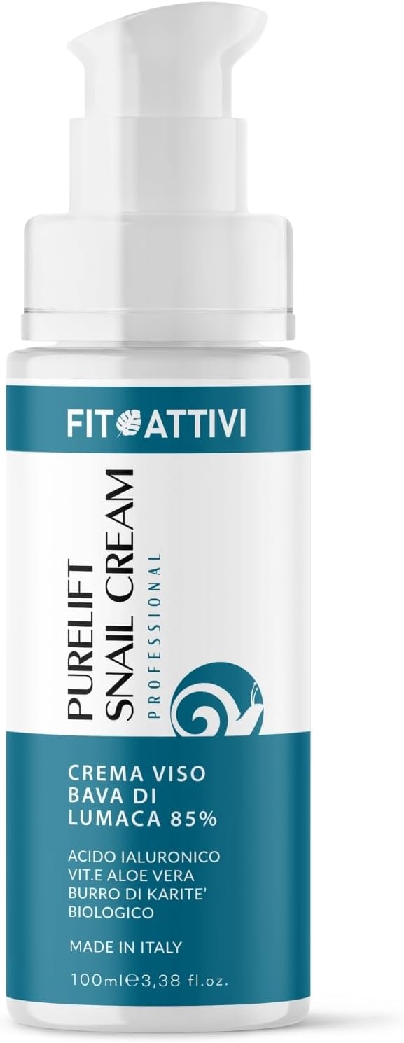 Snail Slime Face Cream 85% Anti-Wrinkle 100 ml with Hyaluronic Acid Vitamin C/E Argan and Revetrol, Natural Face Moisturizer for Radiant and Young Skin for Men and Women – PureLift by Phytoactive