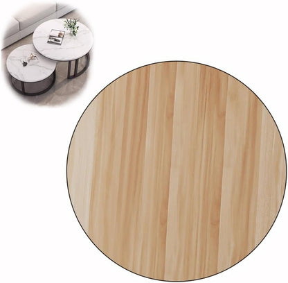 Solid Wood Round Dining Table Top, Smooth Circle Tabletop for Coffee Table, Side Table, Garden Table (16, 20, 24, 32, 40)