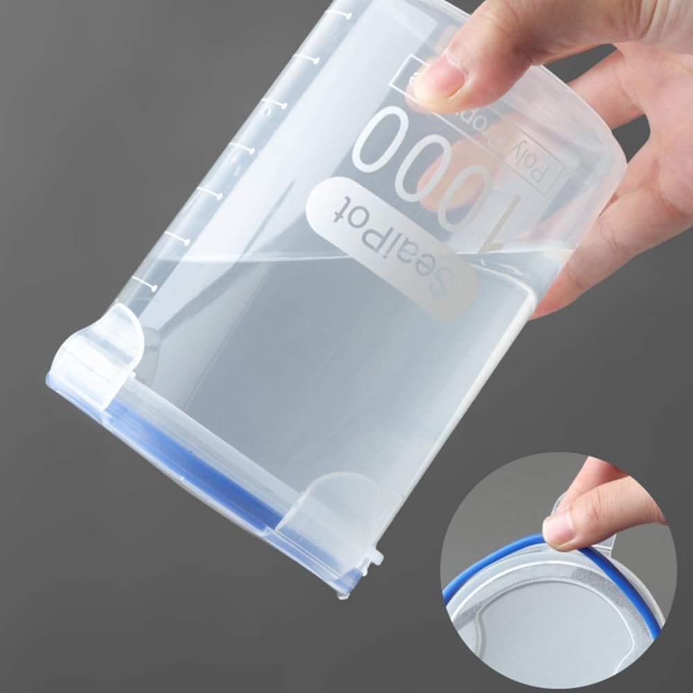 8 Pack Pantry Storage Containers with Lids for Rice Beans Coffee Seeds Nuts - Keep Your Kitchen Organized and Your Food Fresh ! Total 7800ml