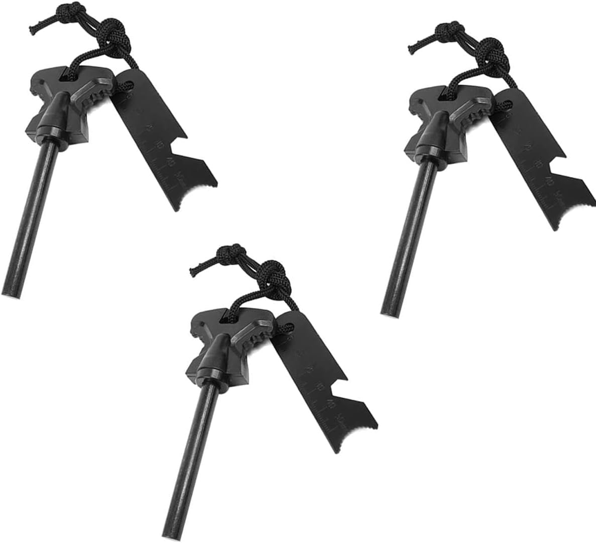 3 Pieces Flint Rods,Fire Starter,Flint Fire Starter Kit,Magnesium fire Starter,Ferrocerium Ferro Rod,fire Steel,with Magnesium Flint Outdoor Camping Emergency Survival Tool