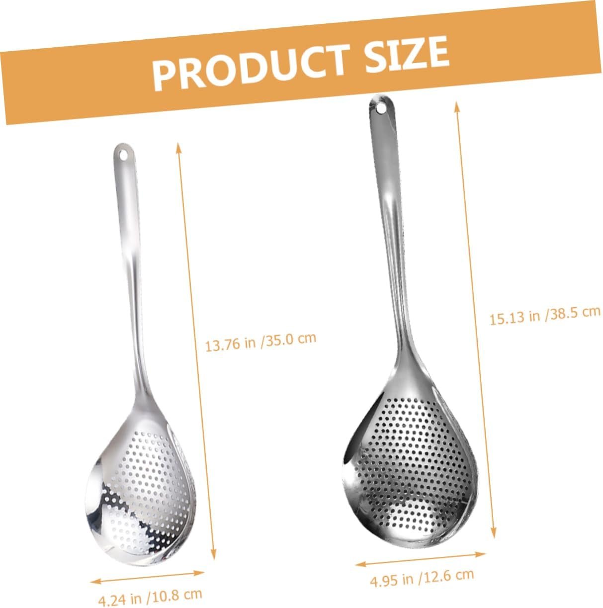 LIFKOME 2 Pezzi Cucchiaio Per Pasta E Noodles in Acciaio Inossidabile Colino Cucina Gadget Utensili Cucina Per Spaghetti E Altri Cibi