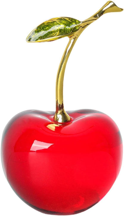 yuksok Fruit Cherry Statue Modern Cherry Figurine Cute Coffee Table Embellishment Tabletop Centerpiece for Car Dashboard Dining Room