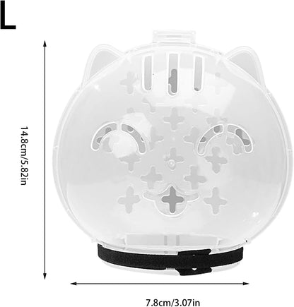Breathable Cat Muzzle – Transparent Adjustable Pet Hood With Ventilation Holes | Kitten Astronaut Helmet For Bathing, Grooming, And Anti-Bite Protection