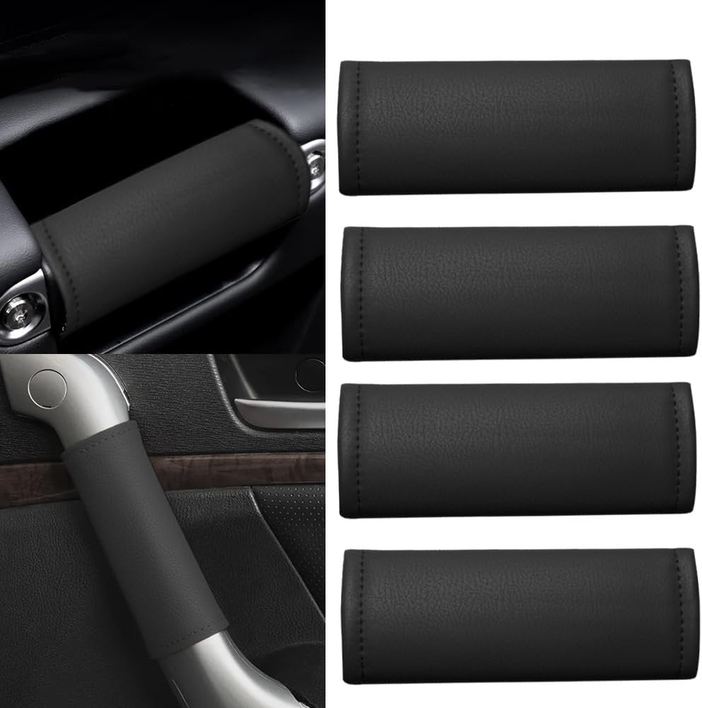 4PCS Car Grab Handle Cover, Universal Car Interior Door Handle Protector Door Pull Handle Protector Car Inner Accessories for SUV Truck