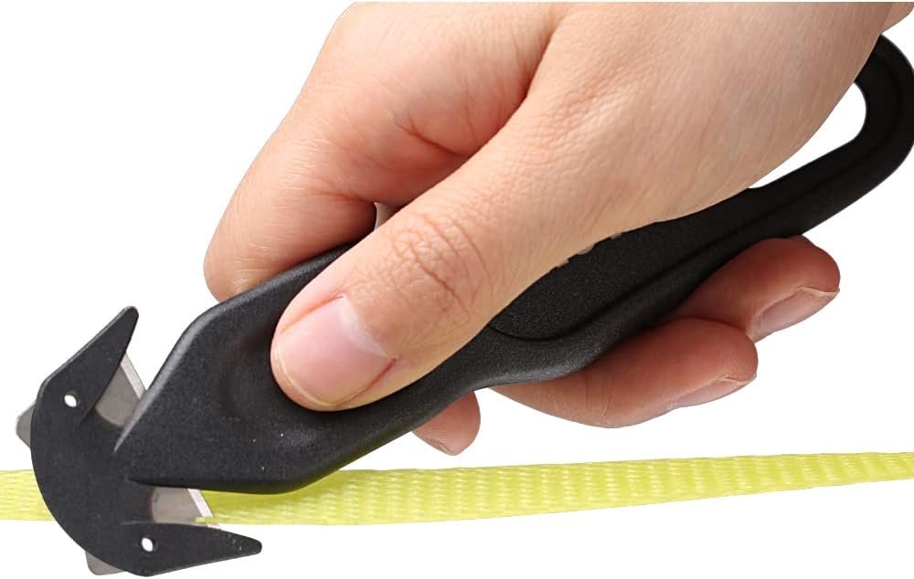 Nova Safety Cutter Tool, Ergonomic Film Cutting Blade, Box, strap, carton and package Opener (Black, 5 Pack)
