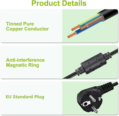 Adjustable Power Adapter 3V-36V 4A 144W, Universal AC/DC 100V-240V AC to DC Adapter with 14 Tips and Polarity Converter for Home Electronics and USB Devices, 4000mA Max