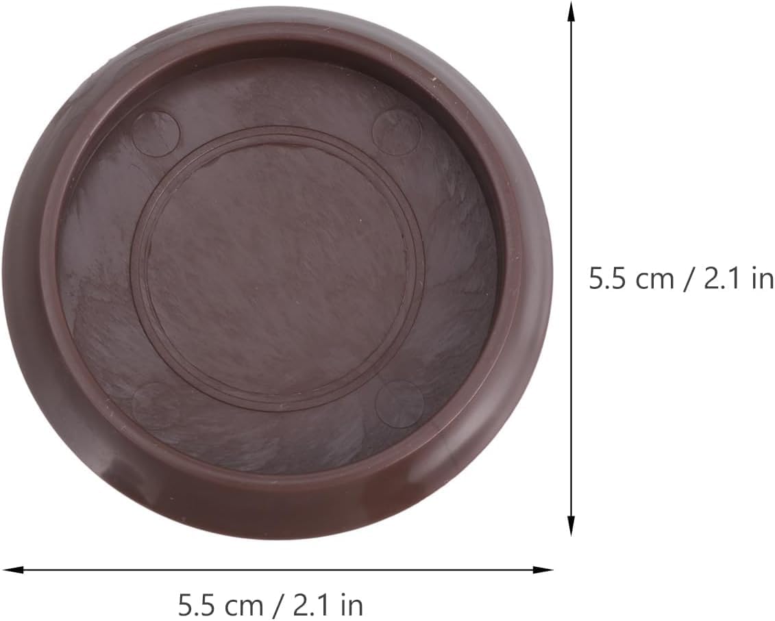 WADY 12pcs Carpet Fixed Casters Couch Stoppers Chair Wheel Stopper Non-Slip Bed Stoppers Wear-Resistant Furniture Coasters Compact Bed Stoppers Non-Slip Furniture Coasters Bed Supplies (Brown)
