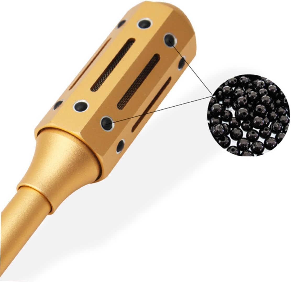 TOBBOMEY 1Pc Aluminum Moxa Stick for Moxibustion Massage Rotating Roller Durable