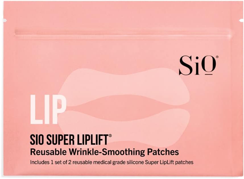 SiO Beauty Super LipLift - Smile & Lip Anti-Wrinkle Patches 2 Week Supply - Overnight Smoothing Silicone Patches For Lip & Smile Wrinkles And Fine Lines