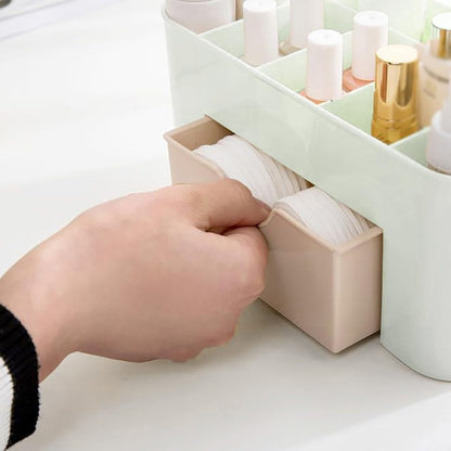 Generico Makeup Organizer Makeup Holder Bathroom Containers for Skincare Makeup with Drawers - Large Plastic Cosmetic Organizers for Creams Brushes Women Accessories (Pink)