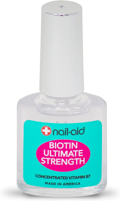 Nail Aid Biotin Ultimate Strength - Nail Treatment & Strengthener - Clear, 15ml