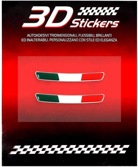 4R Quattroerre.it Sticker Kit Alfa Romeo Logo 51 mm + Flag for Giulia Stelvio Interior