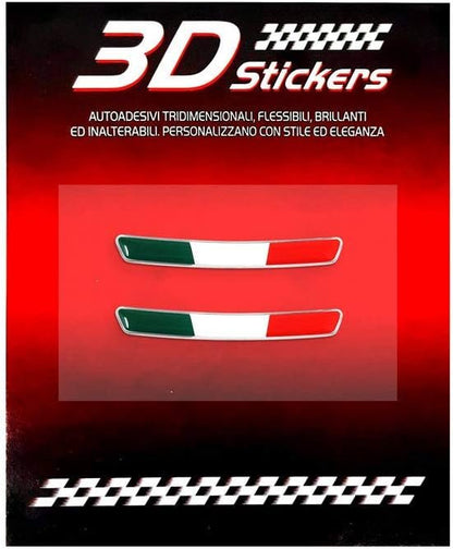 4R Quattroerre.it Sticker Kit Alfa Romeo Logo 51 mm + Flag for Giulia Stelvio Interior