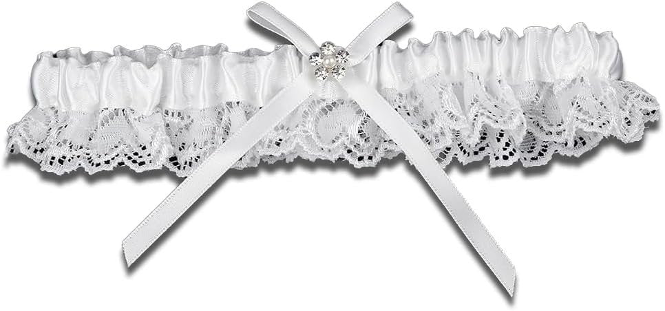 Bride Wedding Garter,Garters Bowknot Stretch,Leg Garter,Women's Lace Garter Belt,Leg Suspender,for Bride Body Accessory,Wedding Day,Party Wear,Clothing Accessories