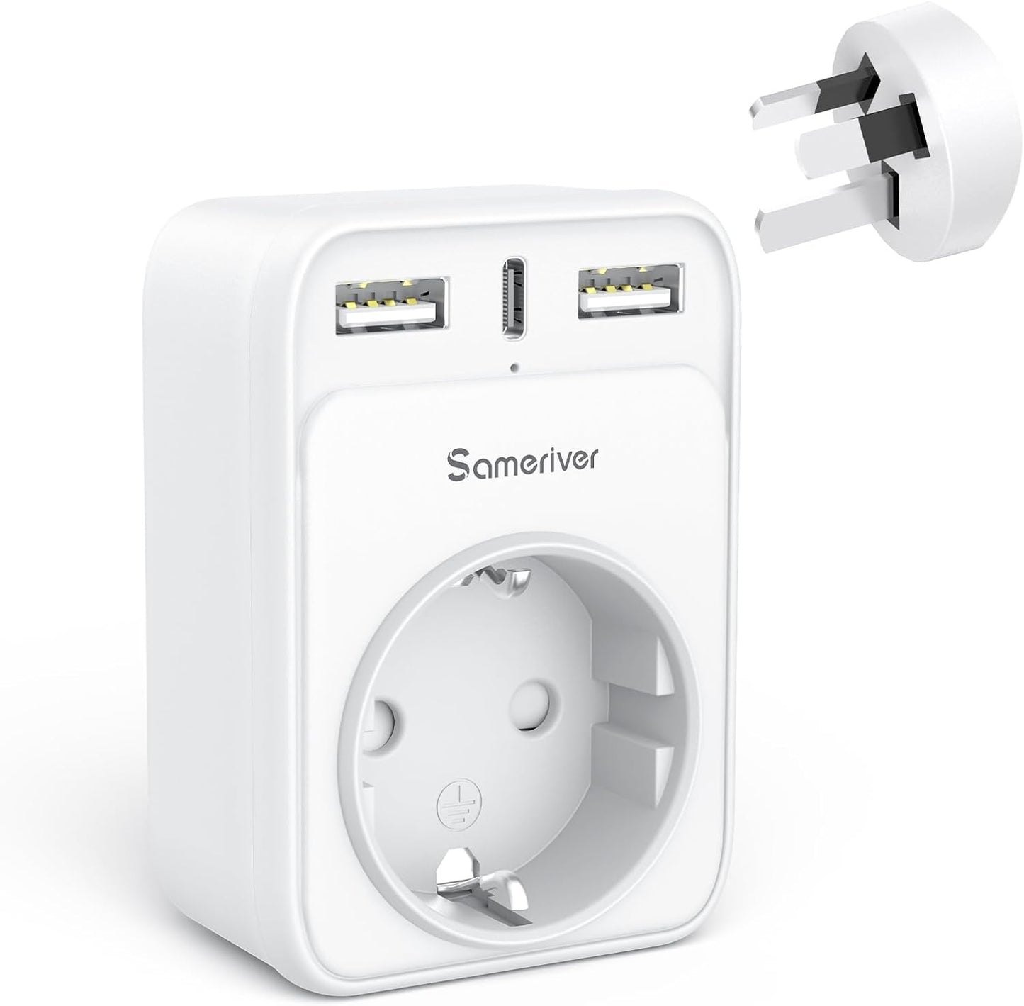 Travel Adapter Australia Travel Adapter with 2 USB 1USB C (3A) Type I Sockets for New Zealand, Australia, China, Argentina